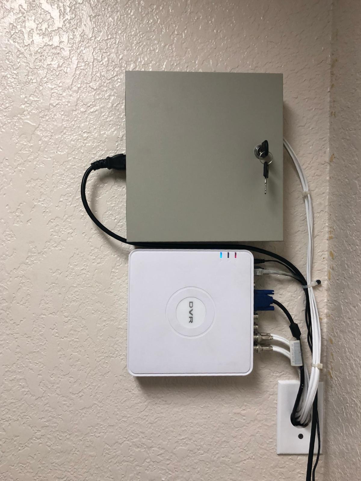 Estimate and Project Planning 27 Mounted power box and DVR